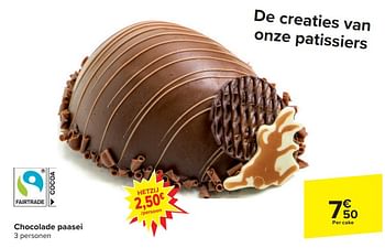Promoties Chocolade paasei - Huismerk - Carrefour Express - Geldig van 20/03/2024 tot 26/03/2024 bij Carrefour Express