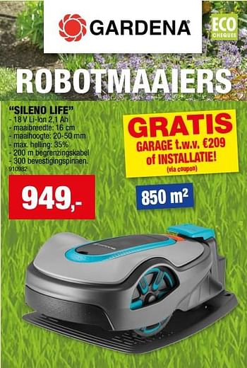 Promoties Gardena robotmaaiers sileno life - Gardena - Geldig van 13/03/2024 tot 24/03/2024 bij Hubo