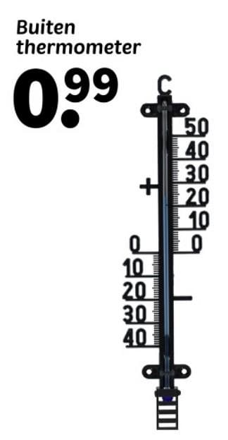 Promoties Buiten thermometer - Huismerk - Wibra - Geldig van 18/03/2024 tot 24/03/2024 bij Wibra