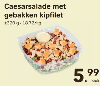 Promotions Caesarsalade met gebakken kipfilet - Huismerk - Buurtslagers - Valide de 28/02/2024 à 28/03/2024 chez Buurtslagers