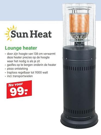Promotions Lounge heater - Sun Heat - Valide de 11/03/2024 à 30/03/2024 chez Van Cranenbroek