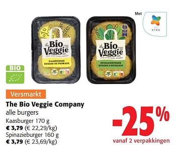 Promoties The bio veggie company alle burgers - The Bio Veggie Company - Geldig van 13/03/2024 tot 26/03/2024 bij Colruyt