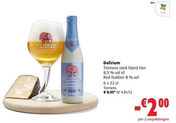 Promoties Delirium tremens sterk blond bier - Delirium - Geldig van 13/03/2024 tot 26/03/2024 bij Colruyt