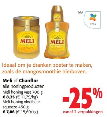 Promoties Meli of chanflor alle honingproducten - Huismerk - Colruyt - Geldig van 13/03/2024 tot 26/03/2024 bij Colruyt