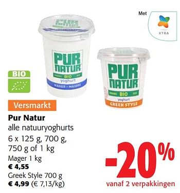Promoties Pur natur alle natuuryoghurts - Pur Natur - Geldig van 13/03/2024 tot 26/03/2024 bij Colruyt