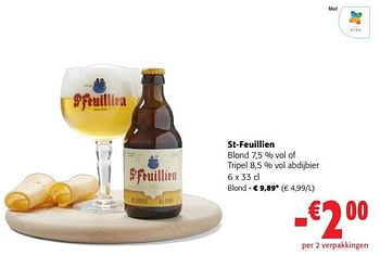 Promoties St-feuillien blond - St Feuillien - Geldig van 13/03/2024 tot 26/03/2024 bij Colruyt