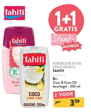 Promoties Coco + coco oil douchegel - Palmolive Tahiti - Geldig van 13/03/2024 tot 26/03/2024 bij DI