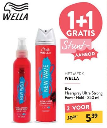 Promoties Haarspray ultra strong power hold - Wella - Geldig van 13/03/2024 tot 26/03/2024 bij DI