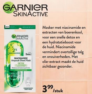 Promoties Masker met niacinamide - Garnier - Geldig van 13/03/2024 tot 26/03/2024 bij DI