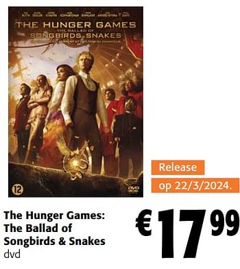 Promoties The hunger games: the ballad of songbirds + snakes dvd - Huismerk - Colruyt - Geldig van 13/03/2024 tot 26/03/2024 bij Colruyt