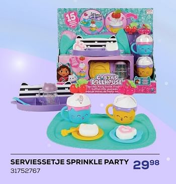 Promoties Serviessetje sprinkle party - Spin Master - Geldig van 15/03/2024 tot 18/04/2024 bij Supra Bazar