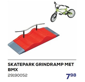 Promoties Skatepark grindramp met bmx - Huismerk - Supra Bazar - Geldig van 15/03/2024 tot 18/04/2024 bij Supra Bazar