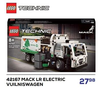 Promotions 42167 mack lr electric vuilniswagen - Lego - Valide de 15/03/2024 à 18/04/2024 chez Supra Bazar