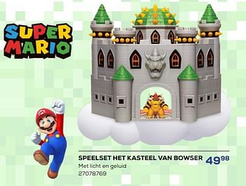 Promoties Speelset het kasteel van bowser - Super Mario - Geldig van 15/03/2024 tot 18/04/2024 bij Supra Bazar