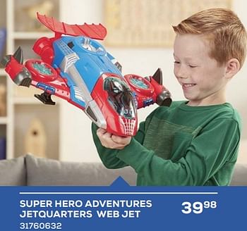 Promoties Super hero adventures jetquarters web jet - Hasbro - Geldig van 15/03/2024 tot 18/04/2024 bij Supra Bazar