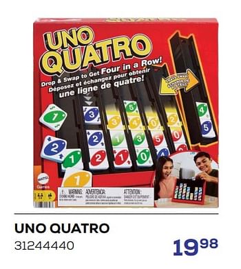 Promotions Uno quatro - Mattel - Valide de 15/03/2024 à 18/04/2024 chez Supra Bazar