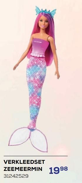 Promotions Verkleedset zeemeermin - Mattel - Valide de 15/03/2024 à 18/04/2024 chez Supra Bazar