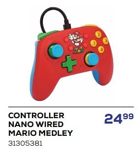 Promotions Controller nano wired mario medley - Super Mario - Valide de 15/03/2024 à 18/04/2024 chez Supra Bazar