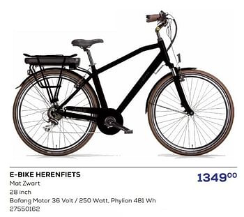 Promotions E-bike herenfiets mat zwart - E-Bike - Valide de 15/03/2024 à 18/04/2024 chez Supra Bazar