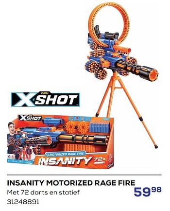 Promotions Insanity motorized rage fire - X-Shot - Valide de 15/03/2024 à 18/04/2024 chez Supra Bazar