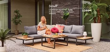 Promoties Loungeset madeira + tafel - Hartman - Geldig van 15/03/2024 tot 18/04/2024 bij Supra Bazar