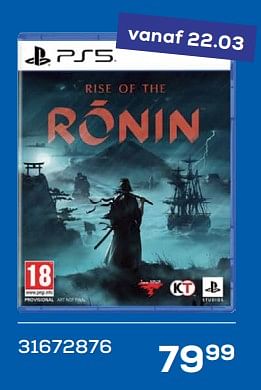 Promoties Rise of the ronin - Sony Computer Entertainment Europe - Geldig van 15/03/2024 tot 18/04/2024 bij Supra Bazar