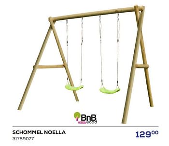 Promoties Schommel noella - BNB Wood - Geldig van 15/03/2024 tot 18/04/2024 bij Supra Bazar