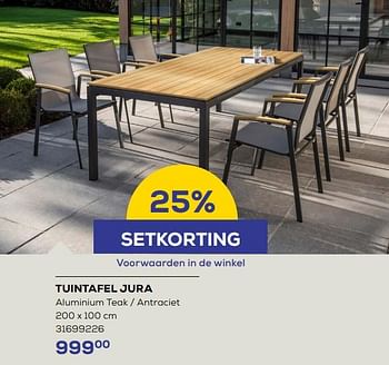 Promoties Tuintafel jura - Huismerk - Supra Bazar - Geldig van 15/03/2024 tot 18/04/2024 bij Supra Bazar