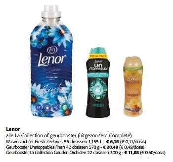 Promoties Lenor alle la collection of geurbooster - Lenor - Geldig van 13/03/2024 tot 26/03/2024 bij Colruyt