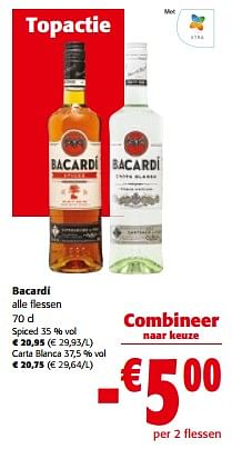 Promoties Bacardí alle flessen - Bacardi - Geldig van 13/03/2024 tot 26/03/2024 bij Colruyt