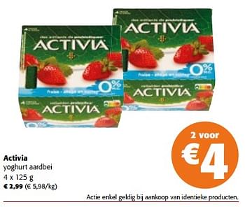 Promoties Activia yoghurt aardbei - Danone - Geldig van 13/03/2024 tot 26/03/2024 bij Colruyt