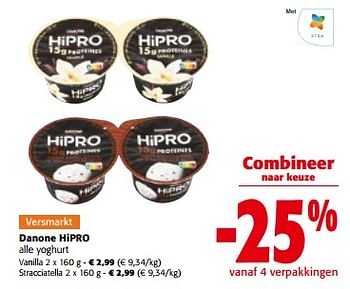 Promoties Danone hipro alle yoghurt - Danone - Geldig van 13/03/2024 tot 26/03/2024 bij Colruyt
