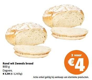 Promoties Rond wit zweeds brood - Huismerk - Colruyt - Geldig van 13/03/2024 tot 26/03/2024 bij Colruyt