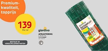 Promotions Afrastering - Giardino - Valide de 13/03/2024 à 25/03/2024 chez Brico