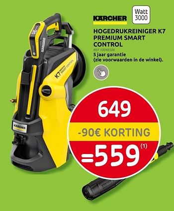 Promoties Kärcher hogedrukreiniger k7 premium smart control - Kärcher - Geldig van 13/03/2024 tot 25/03/2024 bij Brico