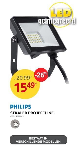 Promoties Straler projectline - Philips - Geldig van 13/03/2024 tot 25/03/2024 bij Brico