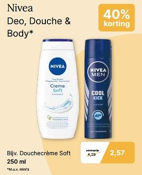 Promotions Douchecrème soft - Nivea - Valide de 13/03/2024 à 30/03/2024 chez De Online Drogist