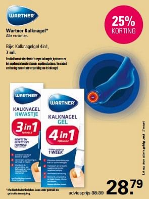 Promotions Kalknagelgel 4in1 - Wartner - Valide de 13/03/2024 à 30/03/2024 chez De Online Drogist