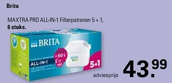 Promotions Maxtra pro all-in-1 filterpatronen 5 + 1 - Brita - Valide de 13/03/2024 à 30/03/2024 chez De Online Drogist