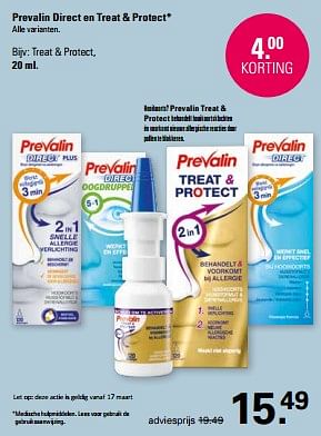 Promotions Prevalin treat + protect - Prevalin - Valide de 13/03/2024 à 30/03/2024 chez De Online Drogist