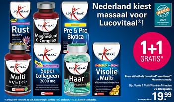 Promotions Visolie + multi vitaminen mineralen - Lucovitaal - Valide de 13/03/2024 à 30/03/2024 chez De Online Drogist