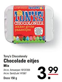 Chocolade eitjes mix-Tony
