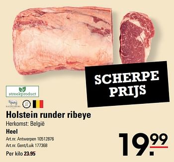 Promotions Holstein runder ribeye heel - Kaldenberg - Valide de 14/03/2024 à 30/03/2024 chez Sligro