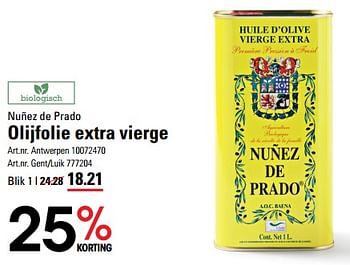 Promoties Olijfolie extra vierge - Nunez de Prado - Geldig van 14/03/2024 tot 30/03/2024 bij Sligro