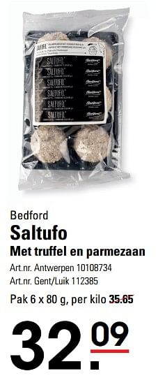 Promoties Saltufo met truffel en parmezaan - Bedford - Geldig van 14/03/2024 tot 30/03/2024 bij Sligro