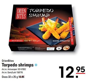 Promoties Torpedo shrimps - Orien Bites - Geldig van 14/03/2024 tot 30/03/2024 bij Sligro