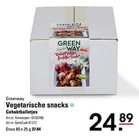 Vegetarische snacks gehaktballetjes-Greenway