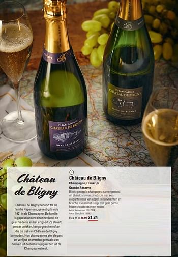 Promoties Château de bligny champagne grande reserve - Champagne - Geldig van 14/03/2024 tot 30/03/2024 bij Sligro