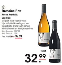 Domaine bott rhône condrieu-Witte wijnen