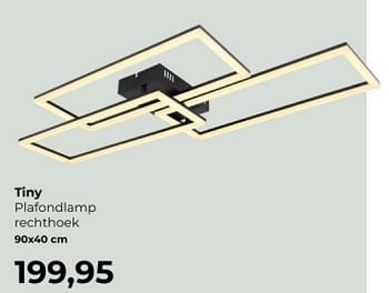 Promotions Tiny plafondlamp rechthoek - Produit Maison - Lampidee - Valide de 14/03/2024 à 02/04/2024 chez Lampidee